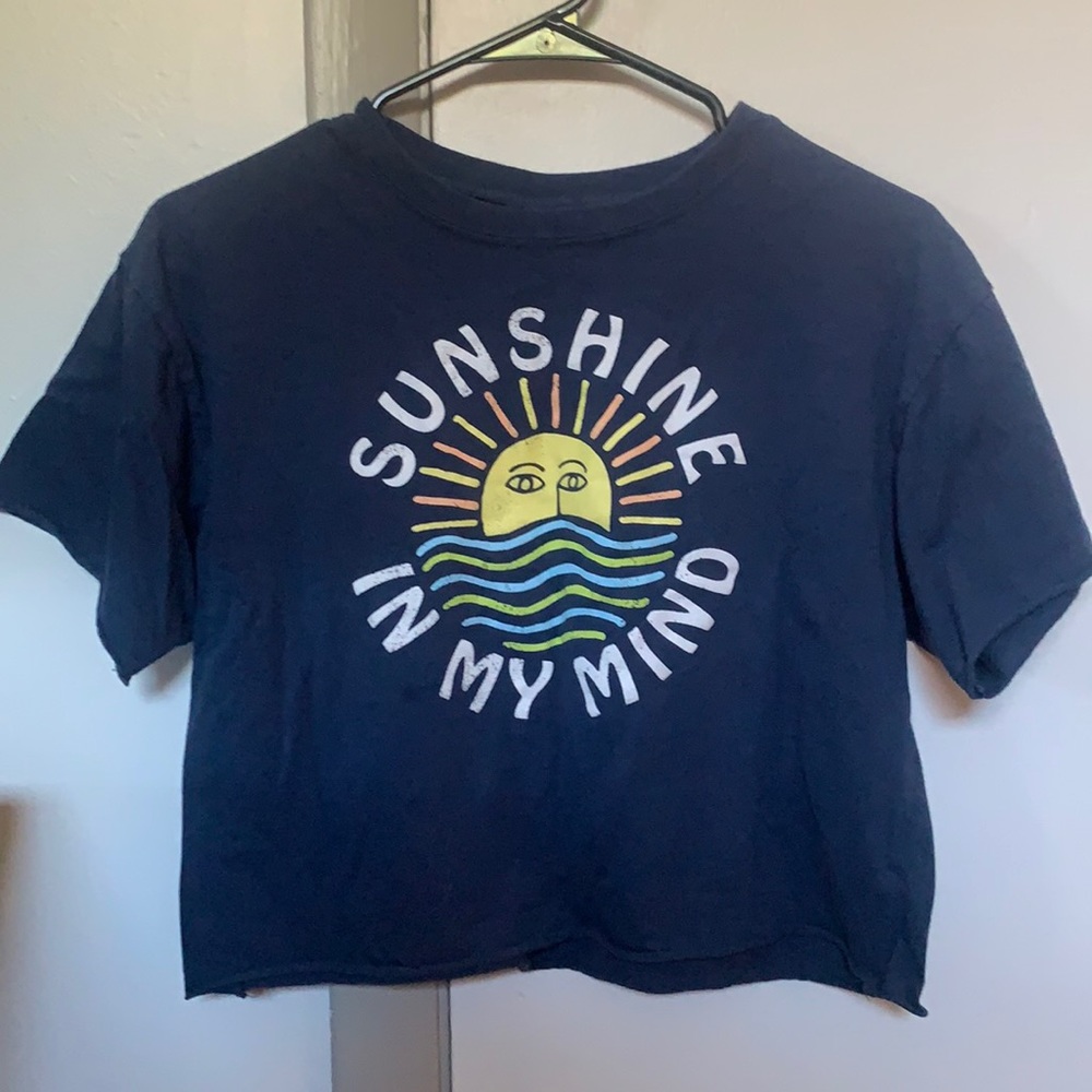 Graphic tee - sunshine in my mind crop top